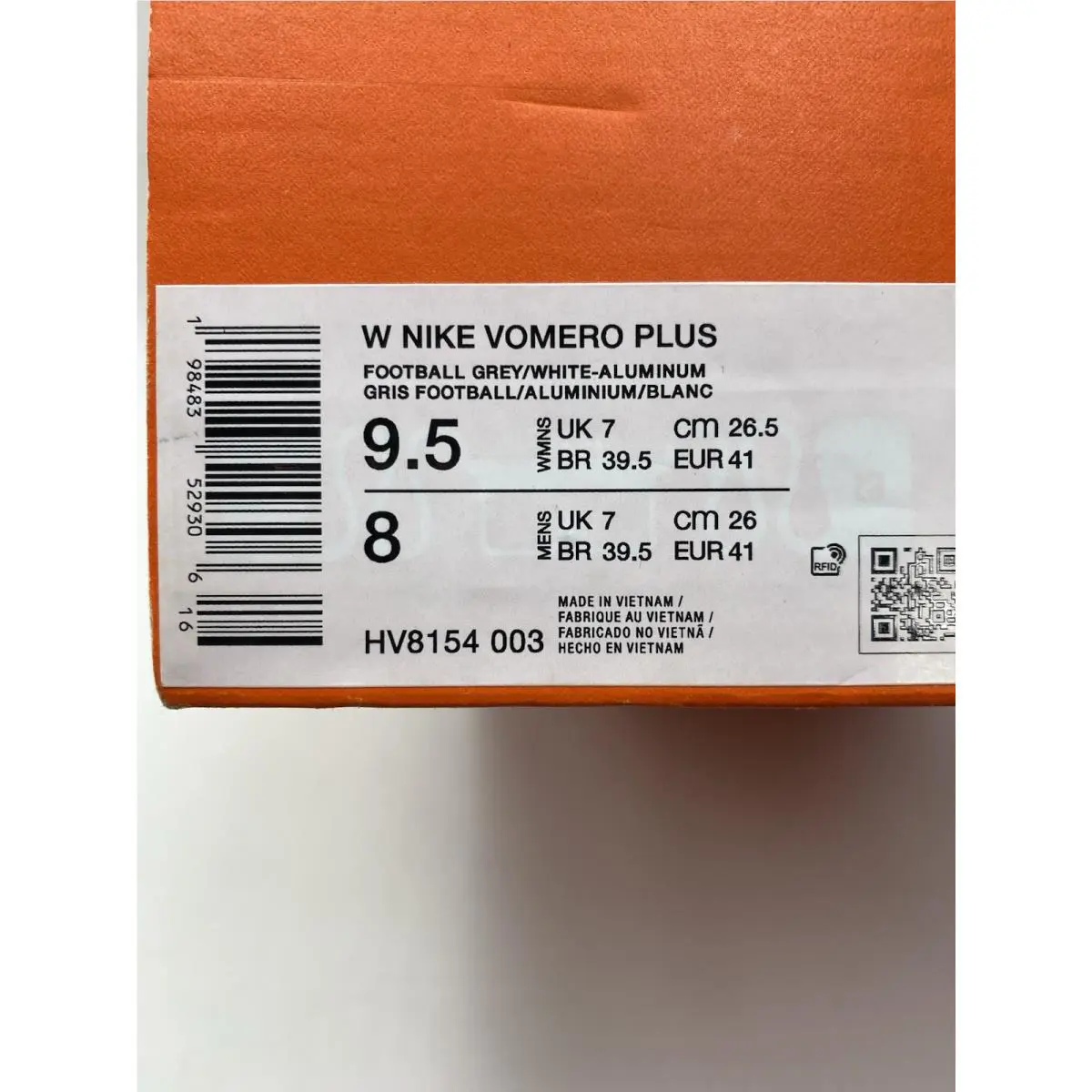 Nike shoes - Nike Vomero Plus - Vomero Plus - HV8154 003 - Football Grey/White-Aluminum (UPC: 198483529306) 8