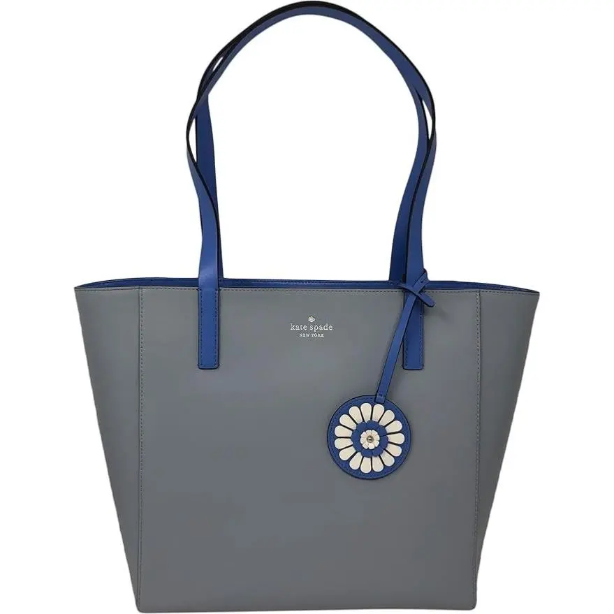 New Kate Spade New York Rosa Medium Leather Tote Frosted Blue