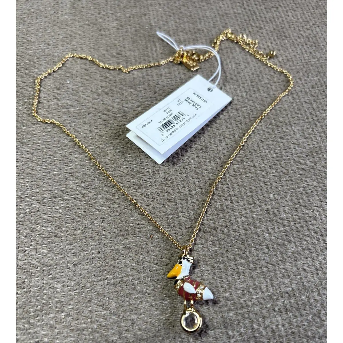New W/ Tag Kate Spade NY Taking Flight Large Pelican Nautical Necklace