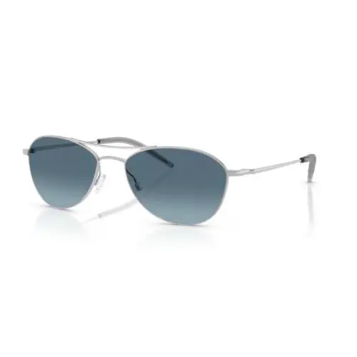 Oliver People 0OV1358S Aero ii 5036Q8 Silver/marine Gradient 57mm Sunglasses - Frame: Silver, Lens: Marine Gradient