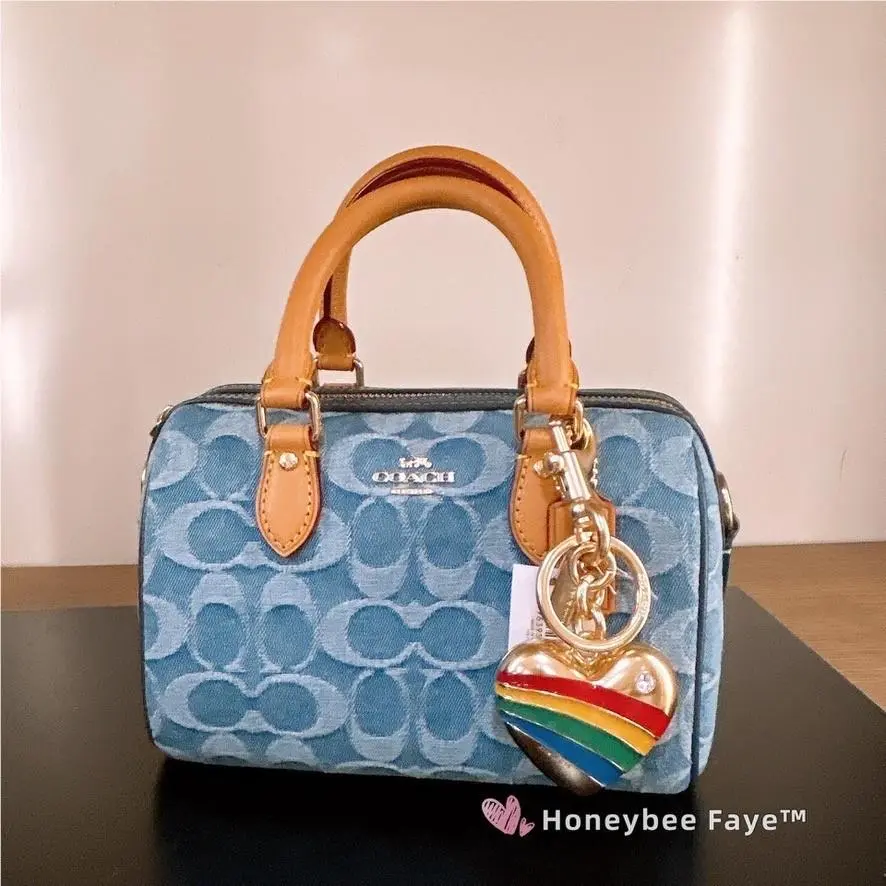 Coach Mini Rowan Crossbody Bag In Signature Denim CDQ36