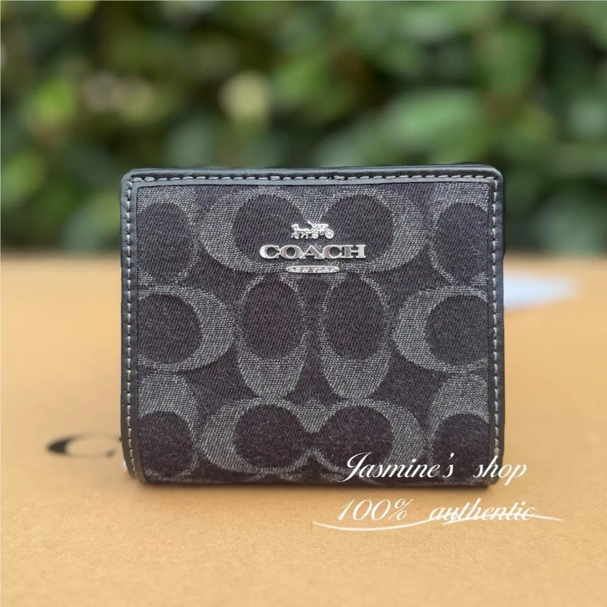 Snap Wallet In Signature Denim CDL51 Indigo /CDF22 Black CDF22/black by Coach