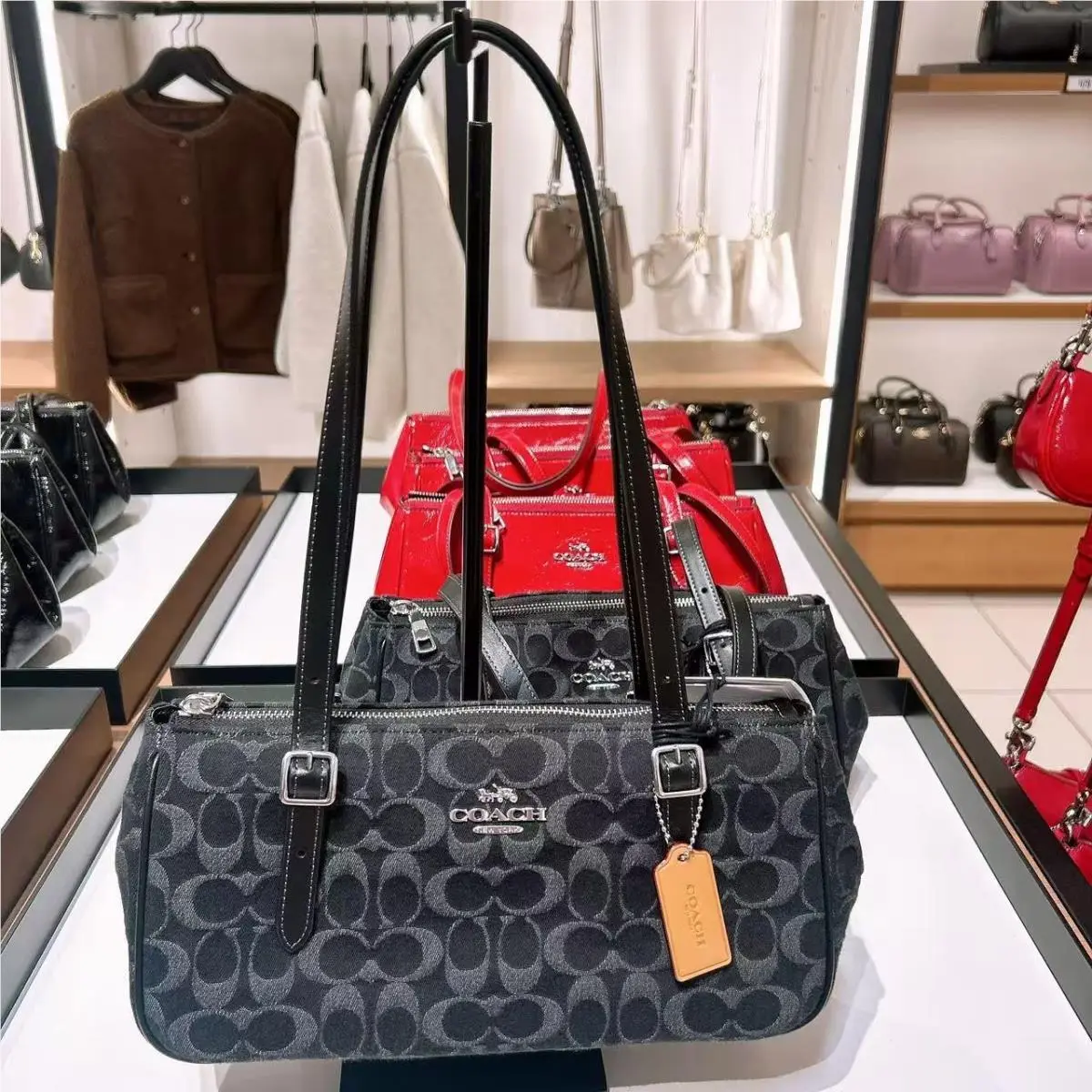 Coach Asher Shoulder Bag In Signature Denim CDB92