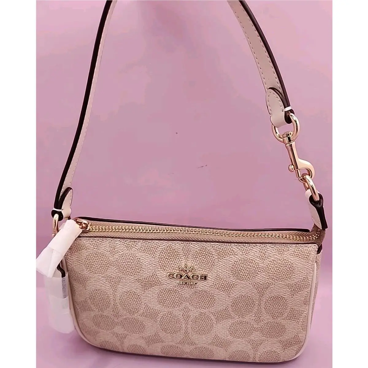 Coach Nolita 19 Signature Canvas Bag - Sand Chalk CW426