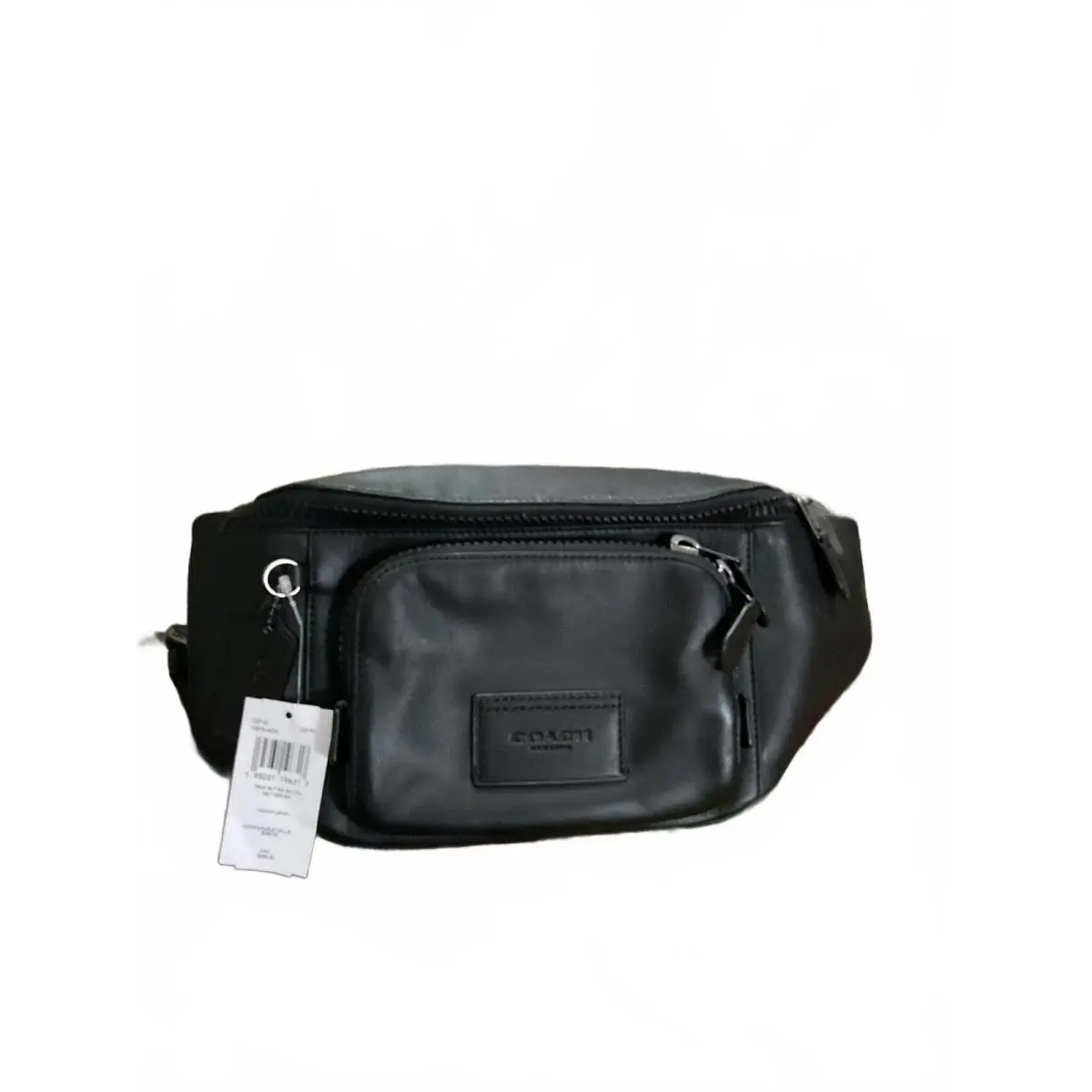 Coach Black Leather Unisex Waist/crossbody Bag New/tags/certificate