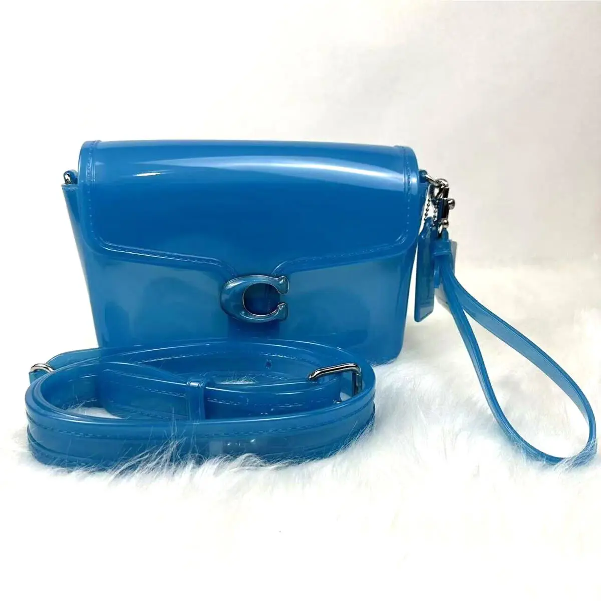 Coach Jelly Tabby Bag with 2-Way Crossbody Wristlet In Blue CH748