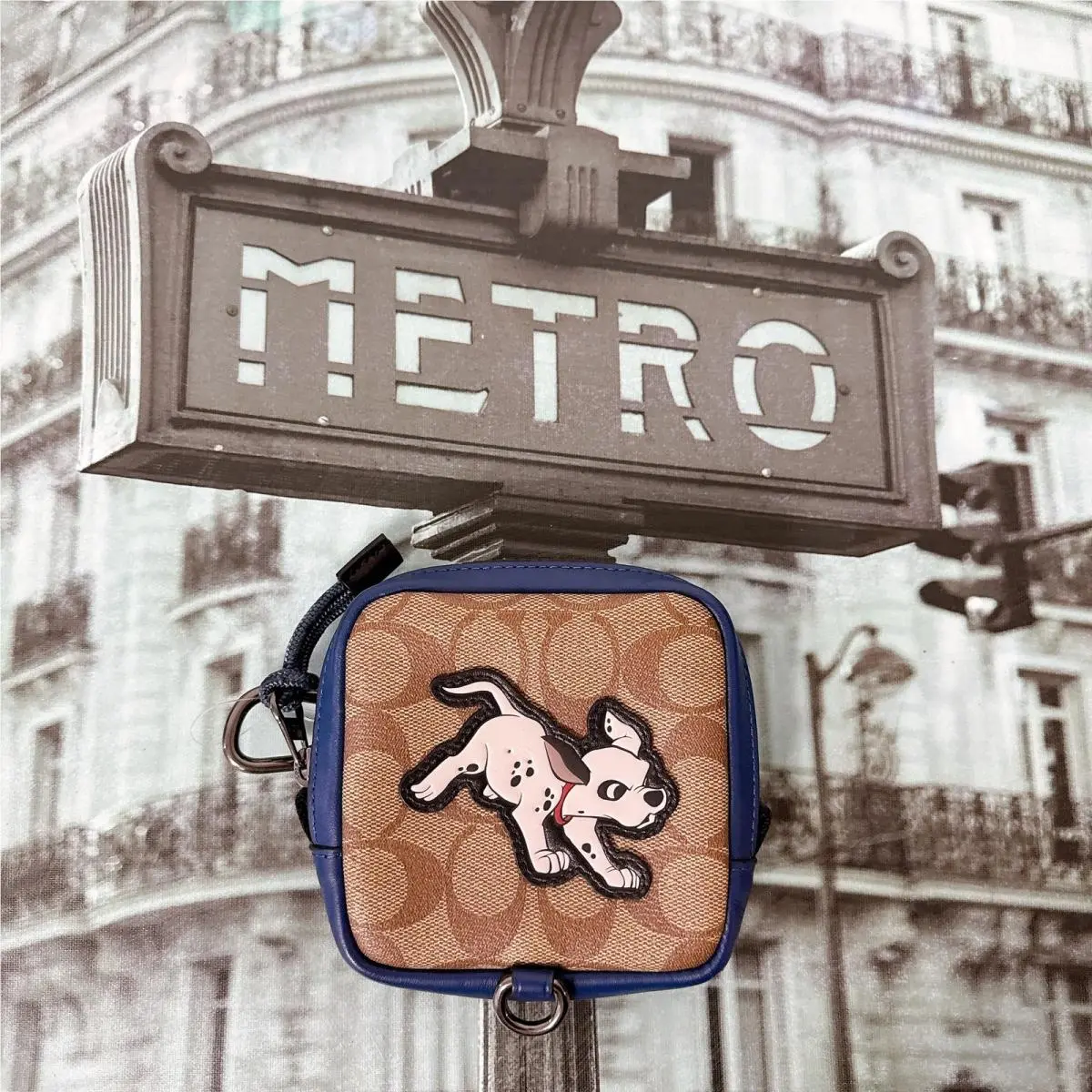 Coach 91248 Disney X Square Hybrid Pouch in Signature Canvas with Dalmatian