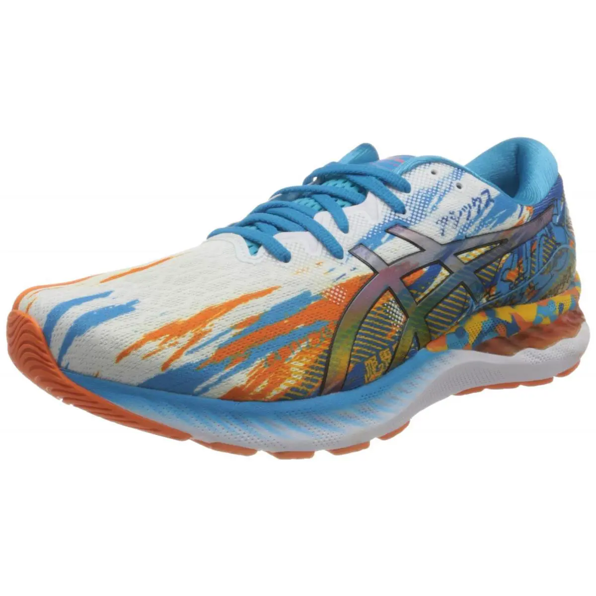 Asics Mens Gel-Nimbus23 Road Running Shoe Digital Aqua Marigold Orange