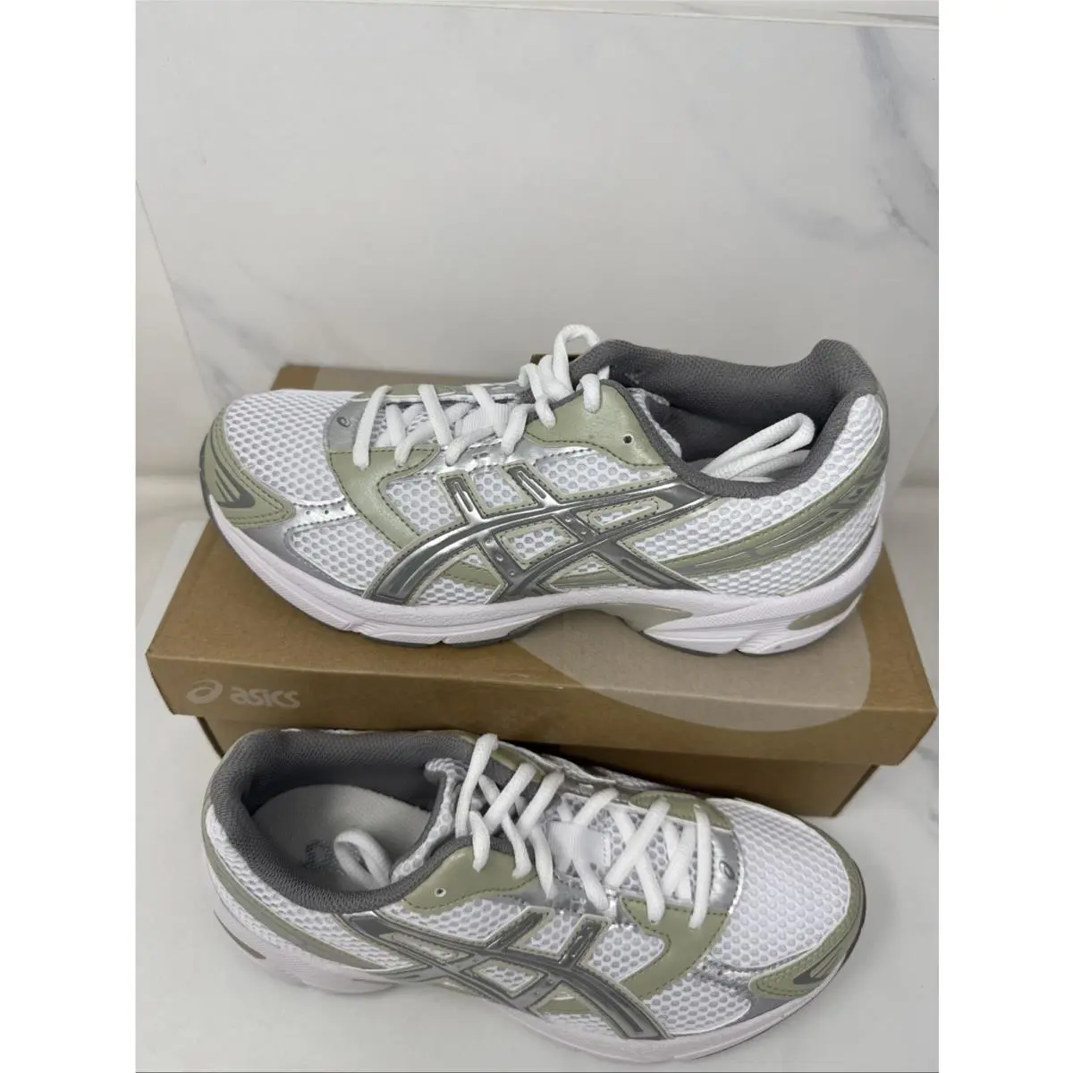 Asics shoes - ASICS 1130 - 1202A164-124 - White/Dried Leaf Green (UPC: 0197298796293) 0