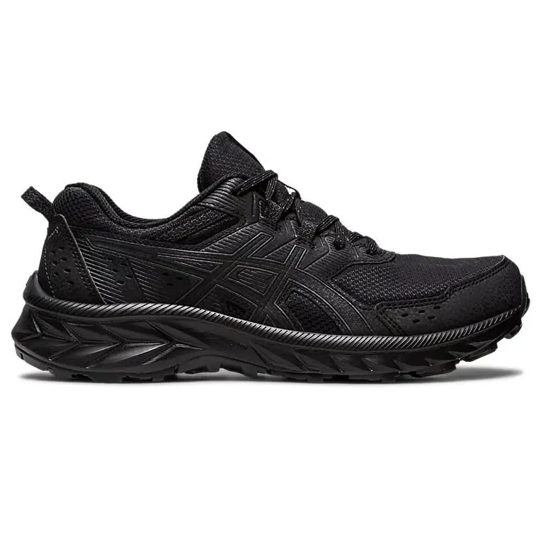 Asics Gel Venture 9 Trail Running Lace Up Sneakers 101B314-001 Womens 6.5W Black - Black