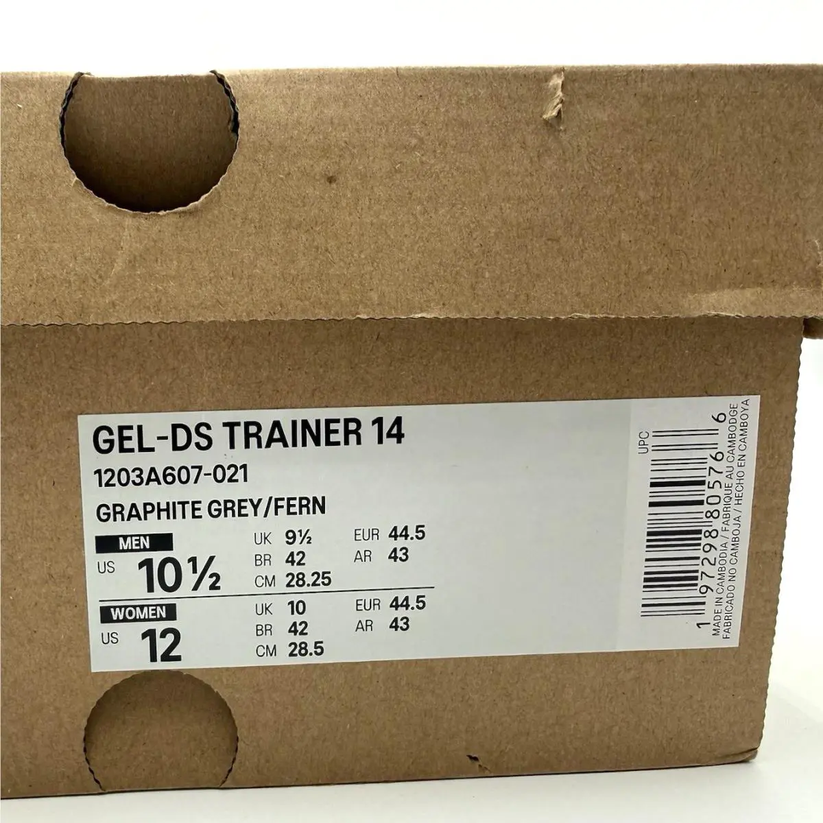 Asics shoes - ASICS Gel DS Trainer 14 - 1203A607-021 - Gray, Manufacturer: Graphite Grey/Fern (UPC: 197298805766) 6