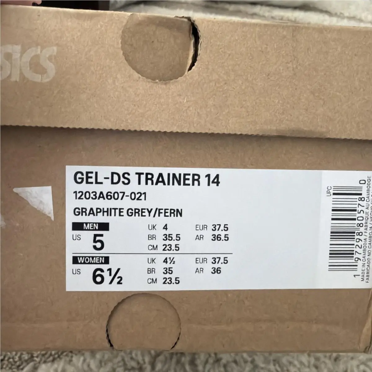 Asics shoes - ASICS Gel DS Trainer 14 - 1203A607-021 - Graphite Gray/Fern (UPC: 0197298805780) 6