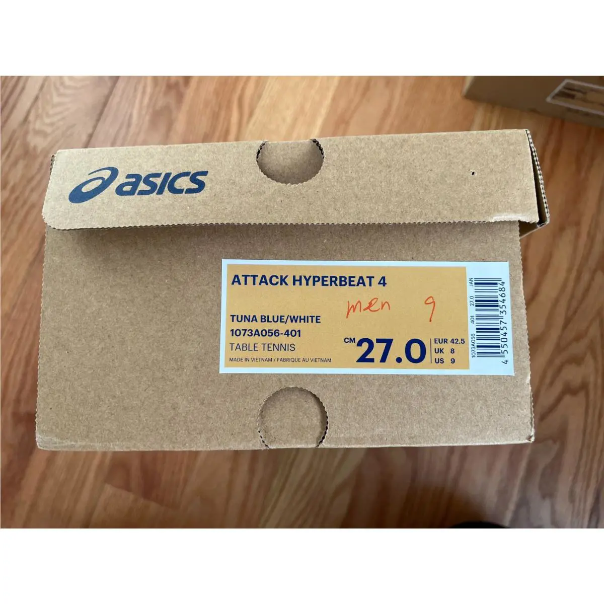 Asics shoes - ATTACK HYPERBEAT 4 - ATTACK HYPERBEAT - 1073A056401 - Tuna Blue × White 2