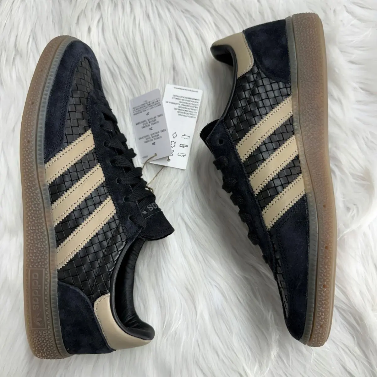 Adidas shoes - Handball Spezial Basket Weave Black Trace Khaki - KI8688 - Black 7