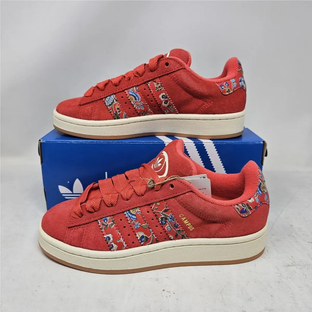 Adidas x Liberty London Campus 00s Semi Lucid Red Shoes / JS1330 / Women`s 5