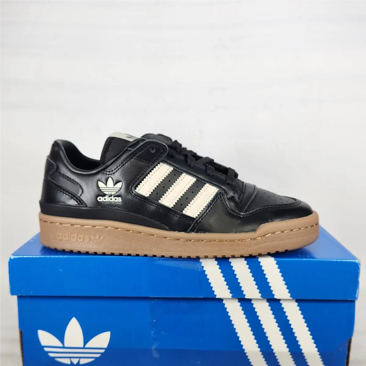Size 6 - Adidas Forum Low CL - Core Black / White / Gum M2 - Mens - JQ0208