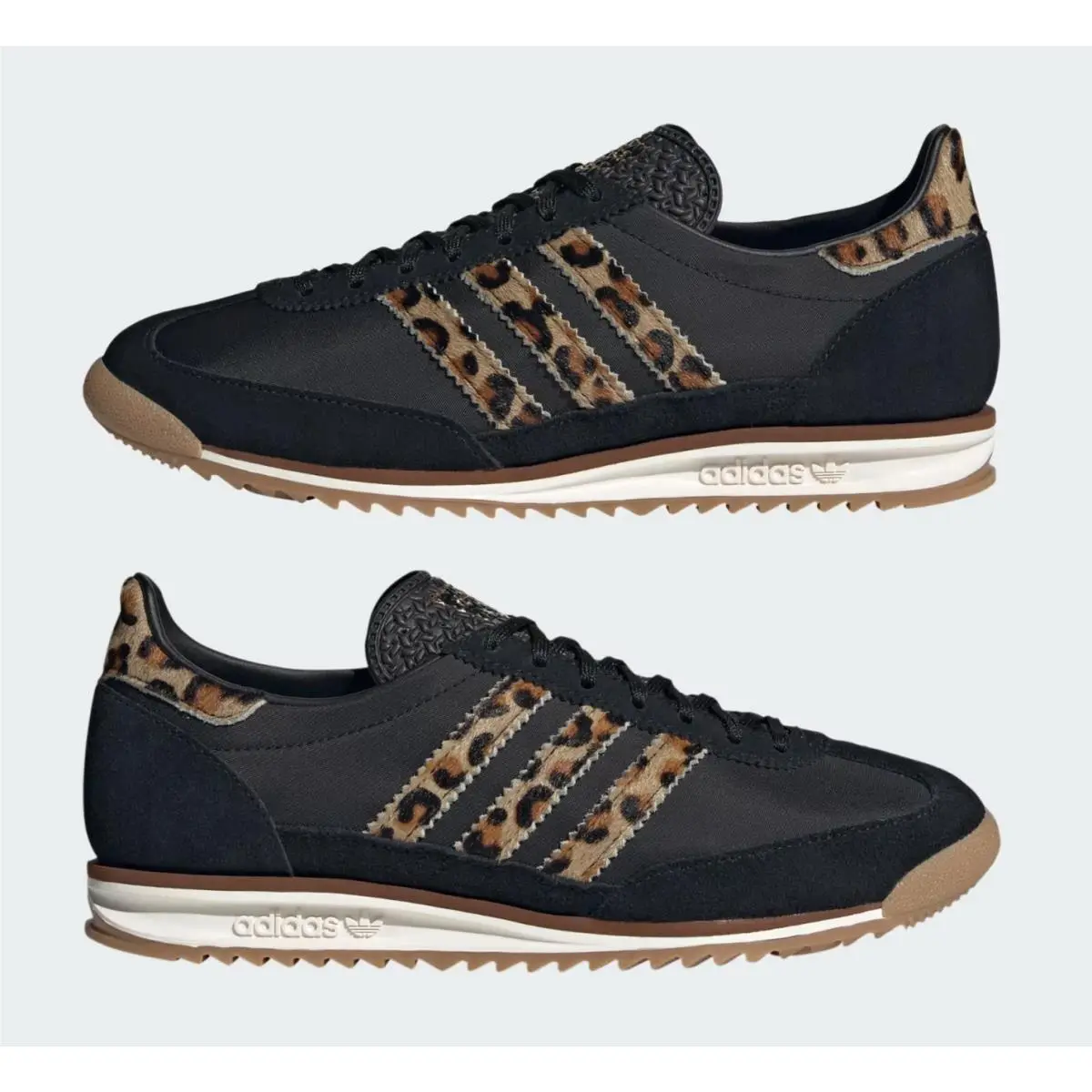 Adidas Women`s SL 72 OG Shoes Black Brown Leopard JR1640 Size 6 IN The Box