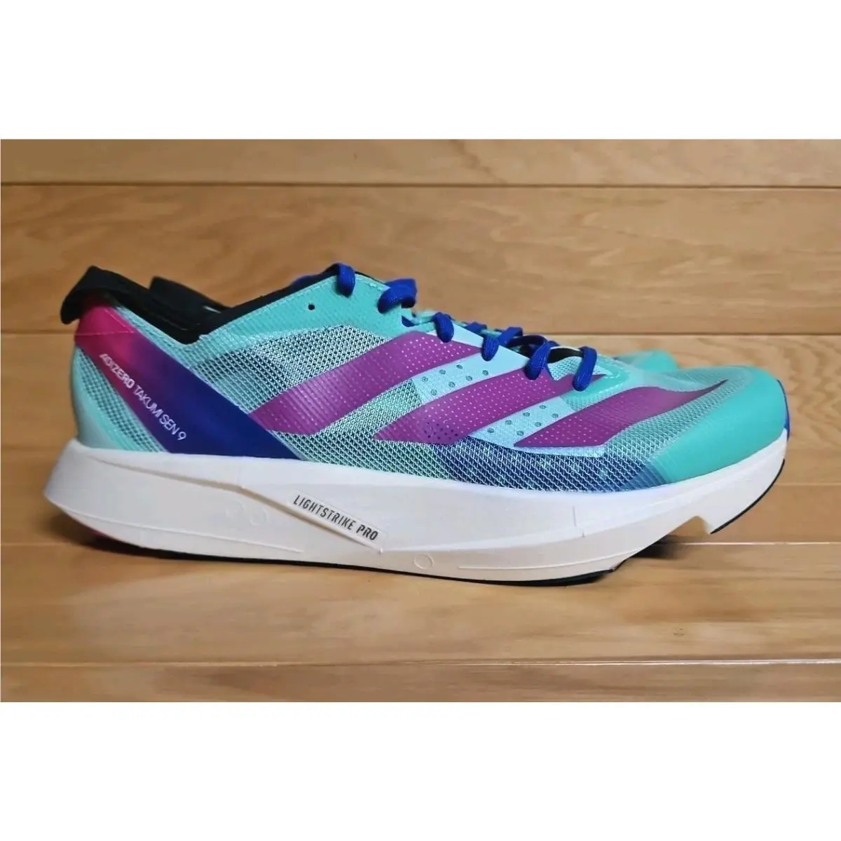 Adidas Adizero Takumi Sen 9 Running Shoes Mens Size 7 Pulse Mint Sail GV9094