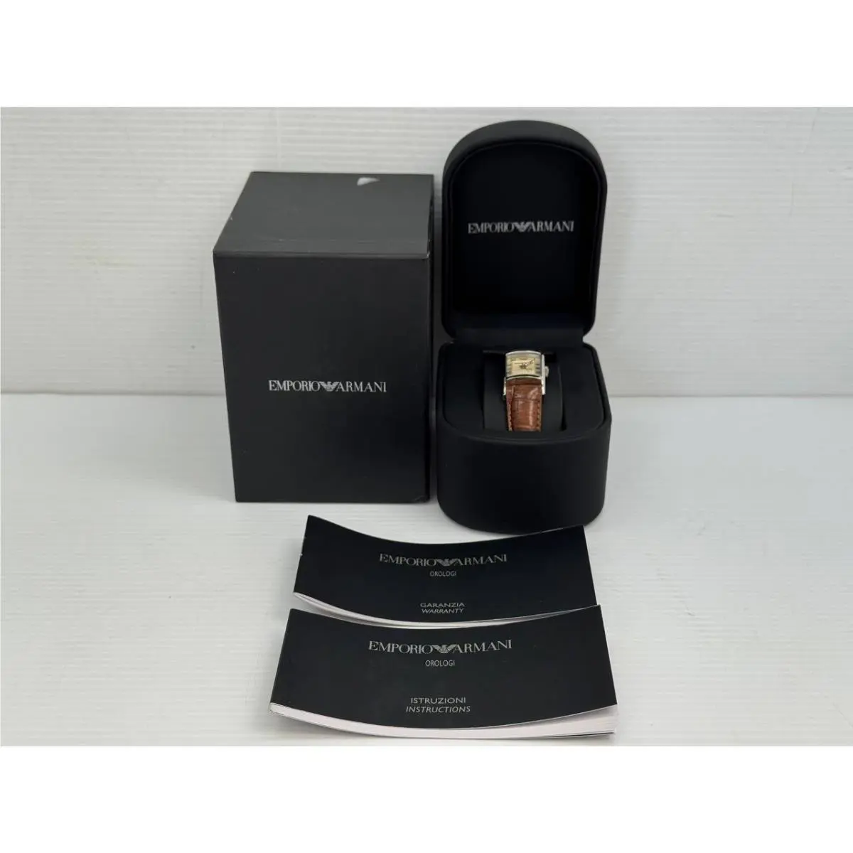 Emporio Armani Women`s Watch Model AR-0254 Stainless Steel Quartz Needs Battery