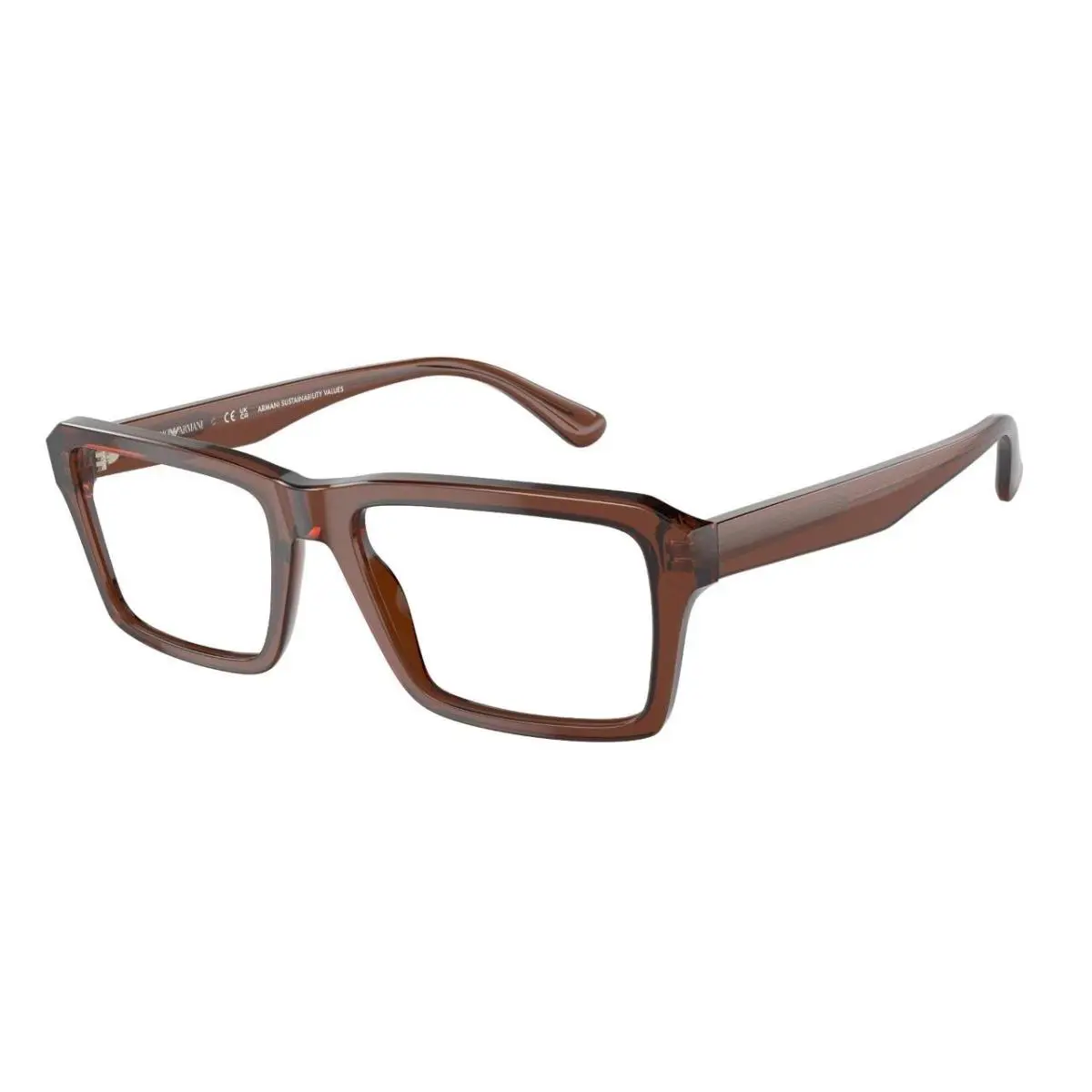 Emporio Armani EA3206 5044 Color Glossy Brown Eyeglasses 56-18-145