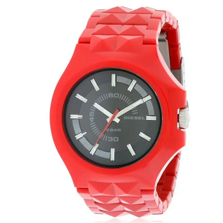 DZ1647 Quartz Analog  Black Dial Red Face Watch by Diesel