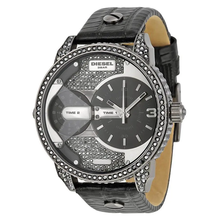 DZ7328 Mini Daddy Black Ion-plated Steel Fashion Analogue Watch by Diesel