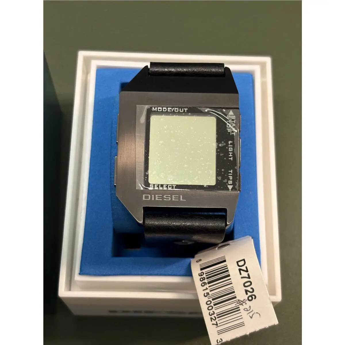 IN Box Vintage Black Diesel Digital Watch Model DZ7026