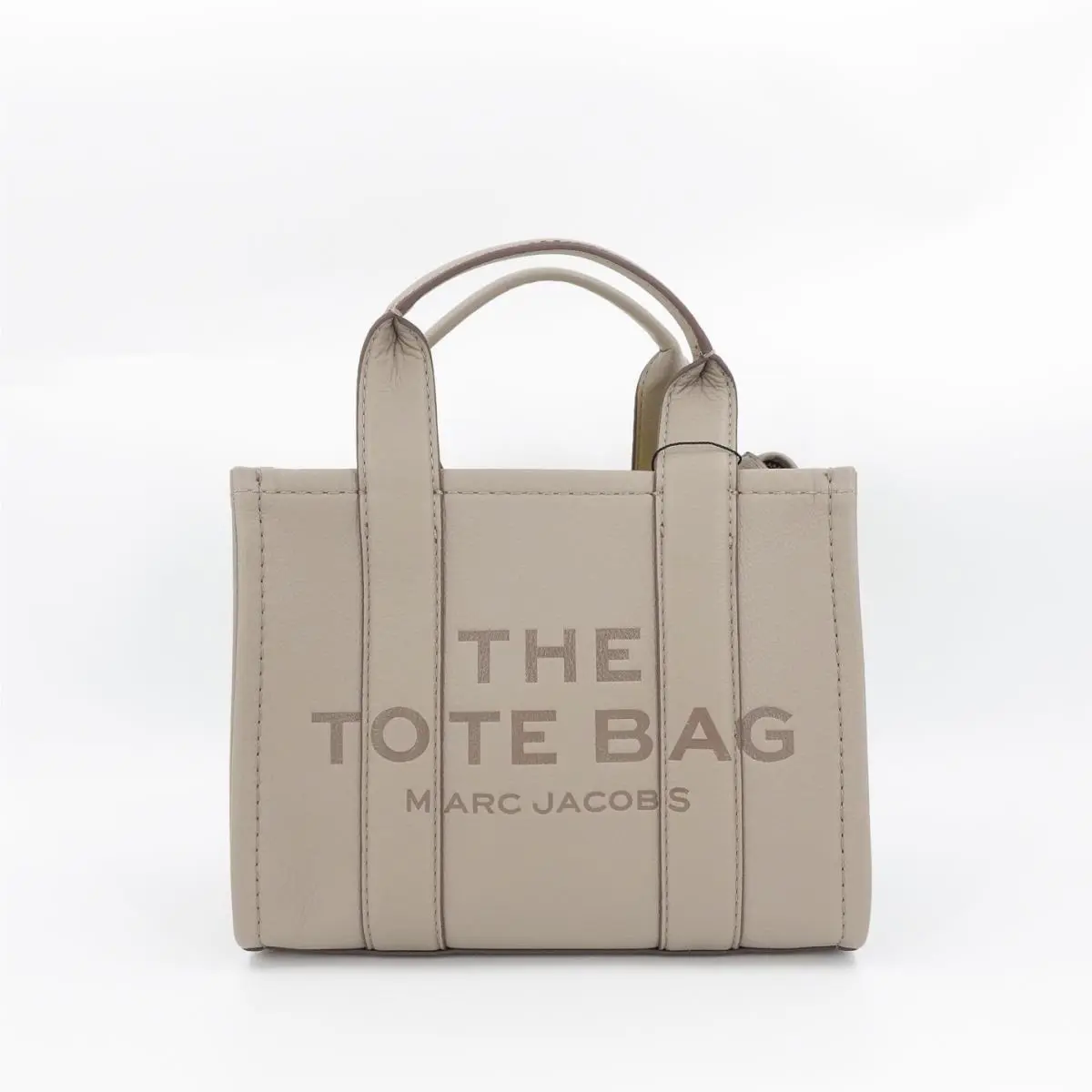 Marc Jacobs Women`s The Leather Small Tote Handbag Cement Gray OS