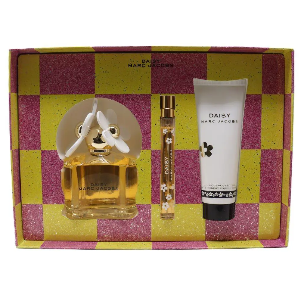 Marc Jacobs Daisy 3pc Gift Set For Women100ml Edt + 10ml Edt + 75ml Lotion