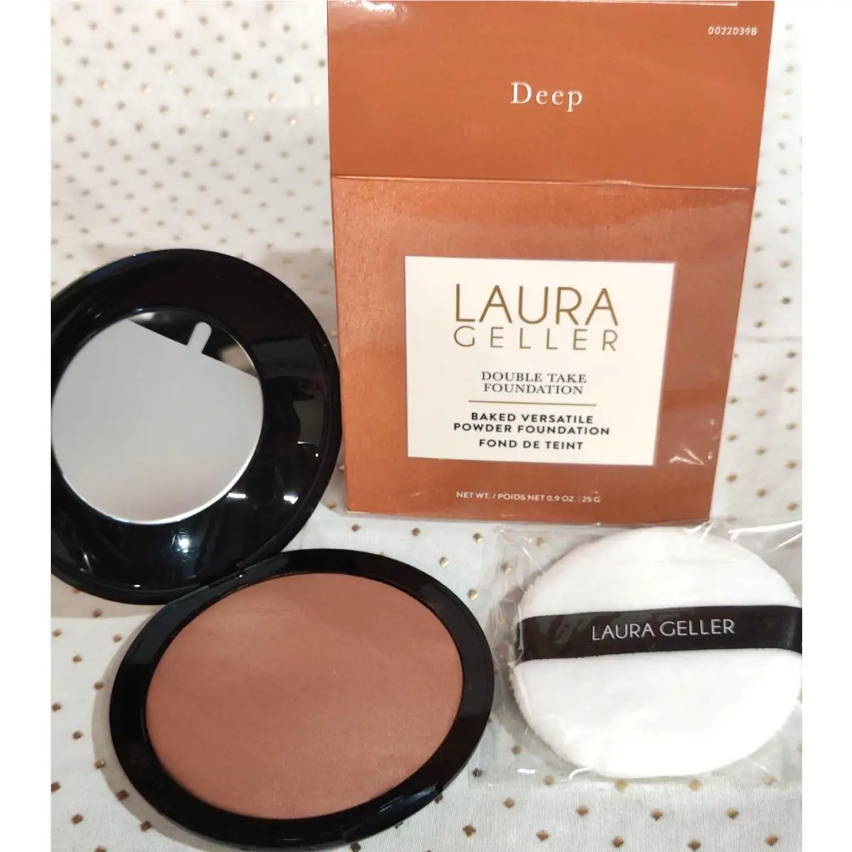 Laura Geller Double Take Baked Versatile Powder Foundation Deep Huge 25g