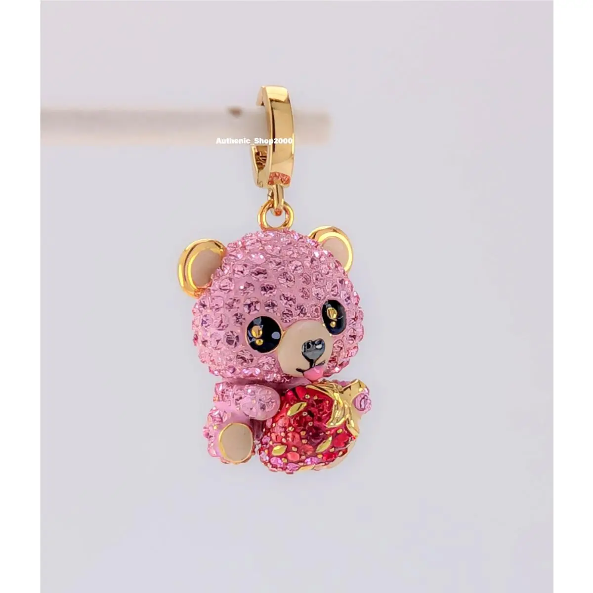 Swarovski Pink Pave Teddy Bear Idyllia Charm Pendant 5738357