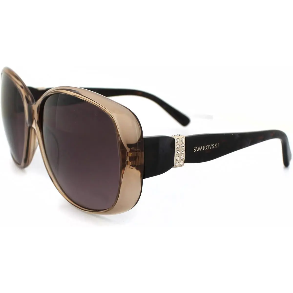 Swarovski SK0012 45Z Sunglasses 60mm Brown / Dark Violet Gradient Lens