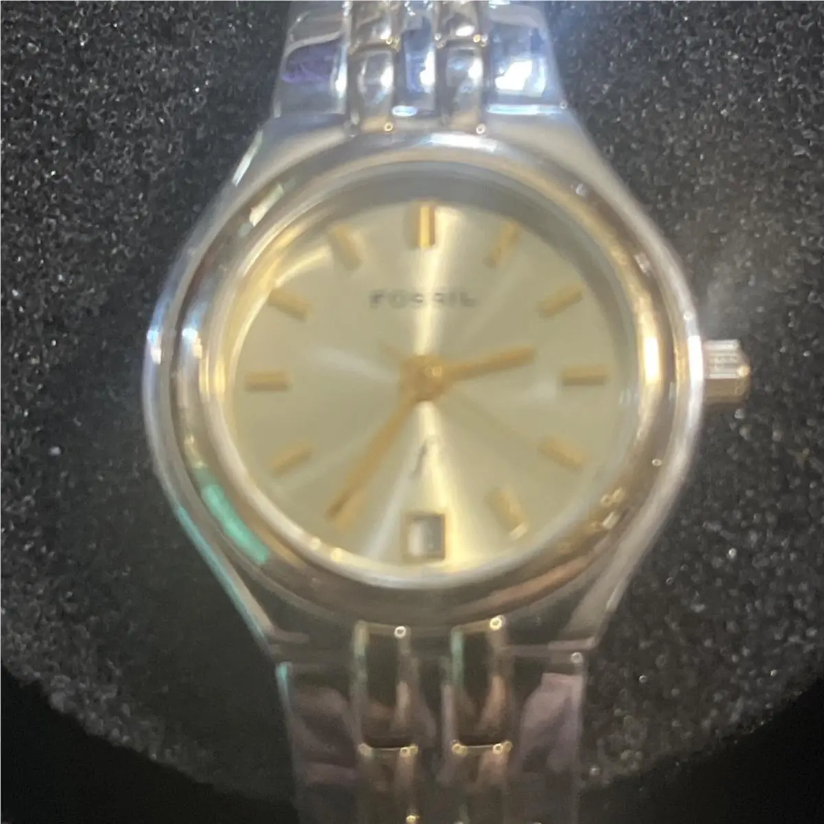 Fossil F2 ES-9441 Stainless Steel Analog Ladies Watch 7” Battery 0208