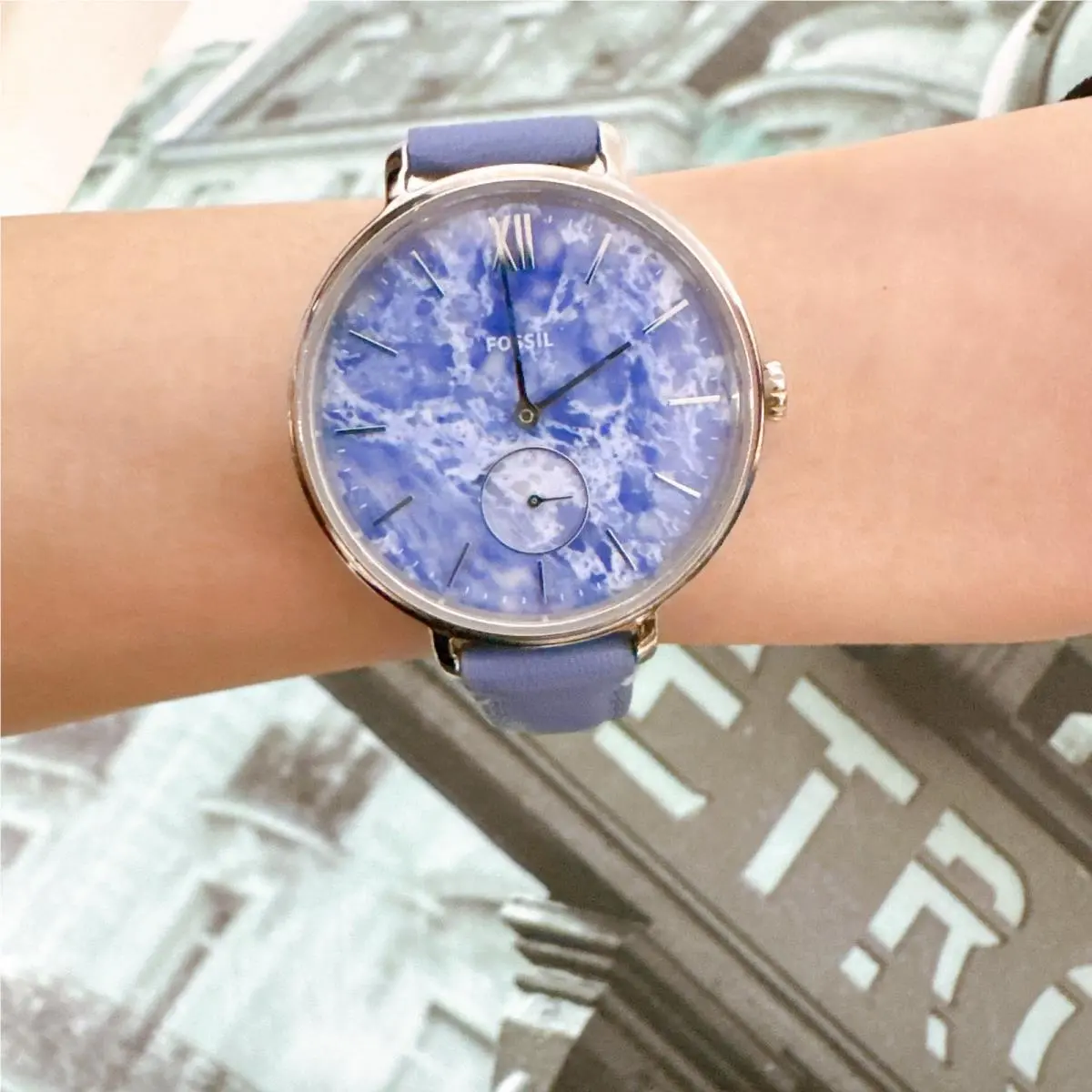Fossil ES5076 Kalya Women`s Blue Dial Watch