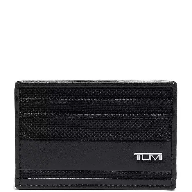 Tumi Alpha Rfid ID Lock Slim Card Case W ID Window Black 01192259D2-NWT