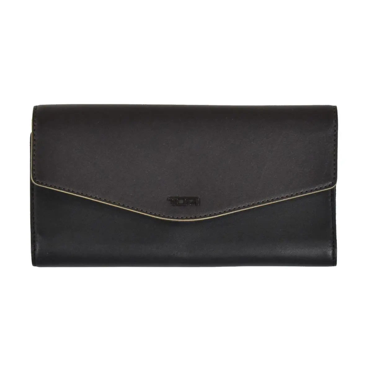 Tumi Black Brown Leather Nester Organizer Kit Wallet 011883DB