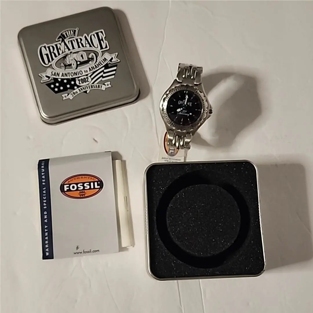 Blue 2002 Old Stock Watch The Great Race History Channel Limited Men by Fossil