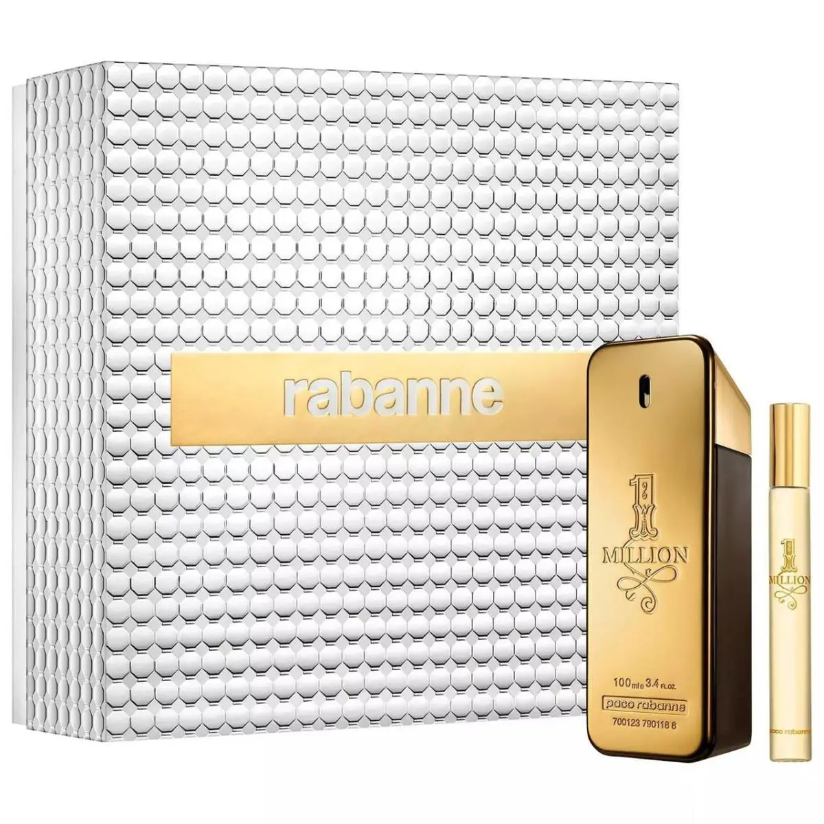 Paco Rabanne One Million 2 Pcs Set Men: 3.4 Edt Spray + 0.68 Edt Spray