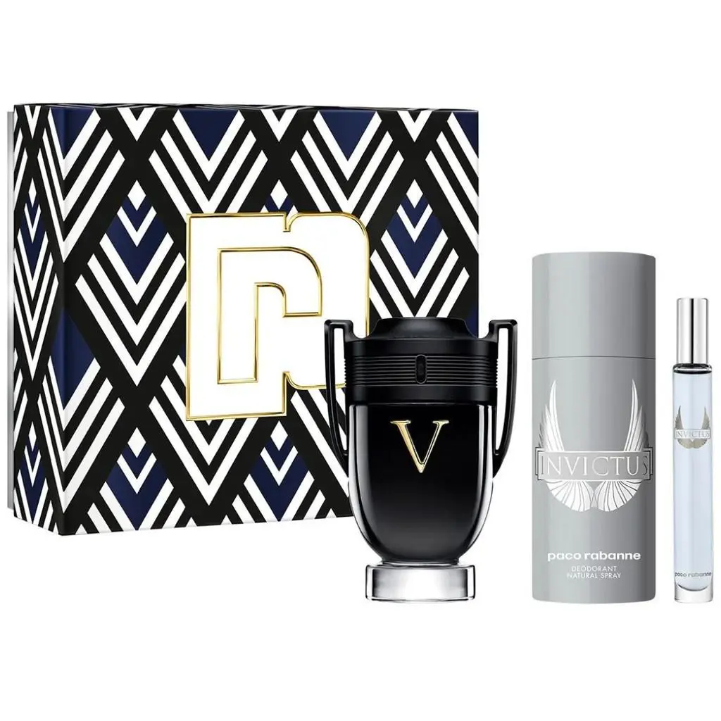 Paco Rabanne Invictus Victory 3 Pcs Set Men: 3.4 Edp + Deodorant + 0.34