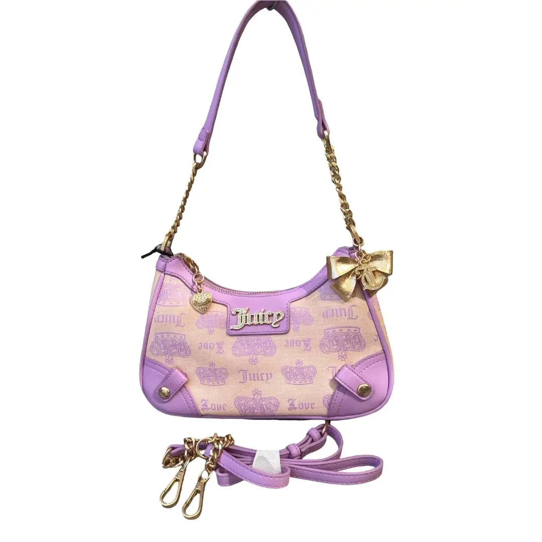 Vintage Couture Shoulder Bag with Bow in Pink Diamond/violet by Juicy Couture