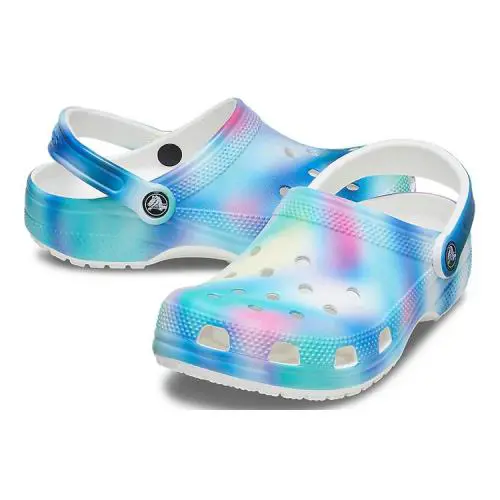 Crocs Solarized Clog Slip-on Sandal Sleeper Unisex Shoes Multi-color White