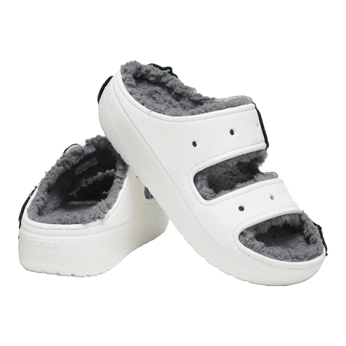 Crocs Classic Cozzzy Slide Slip-on Sandal Unisex Men 8/Women 10 Shoes White/ - WHITE -U25 - 207446-100