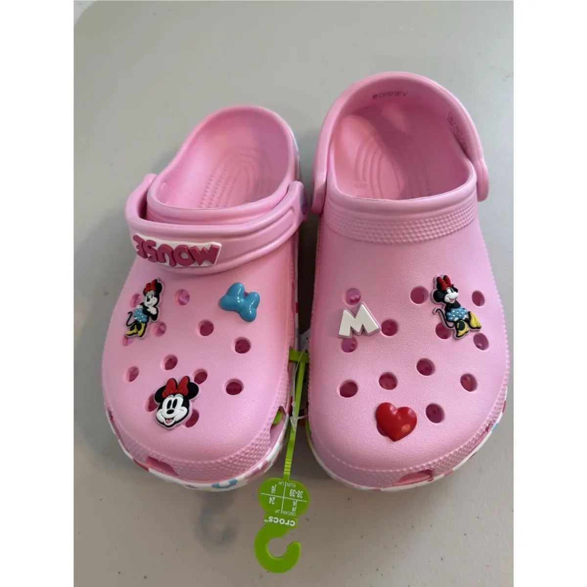 Girls Sz 1 Crocs Disney Minnie Mouse