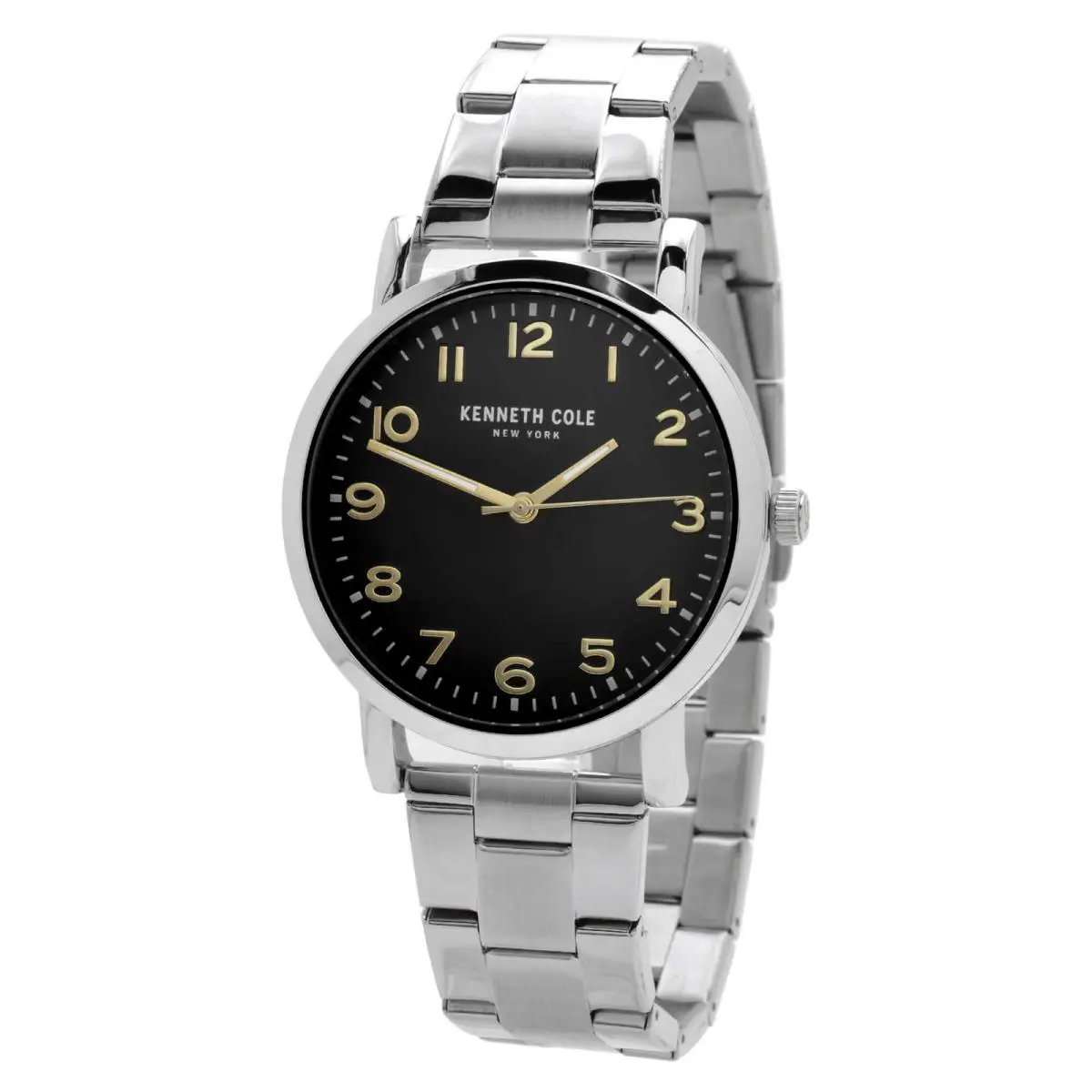 Kenneth Cole Men`s Watch Quartz Black Dial Stainless Steel Bracelet KCWGG2270105