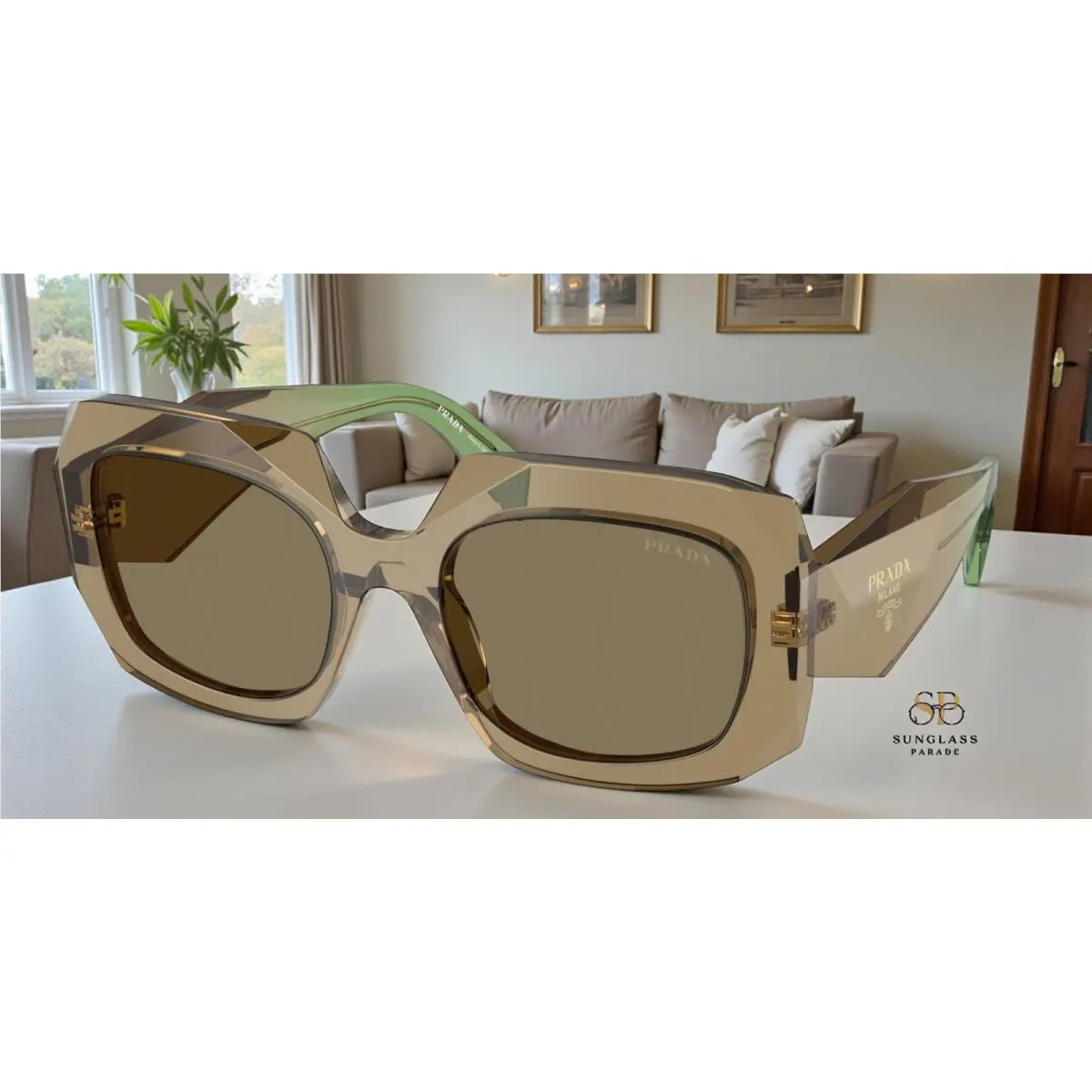Prada PR B23S 29E90F Terra Light Brown 54 mm Women`s Sunglasses