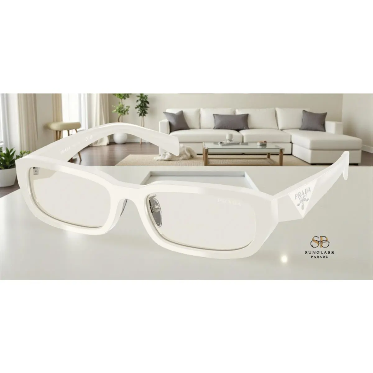 Prada PR B06SF 26A40I Dust Light Grey 55 mm Women`s Sunglasses