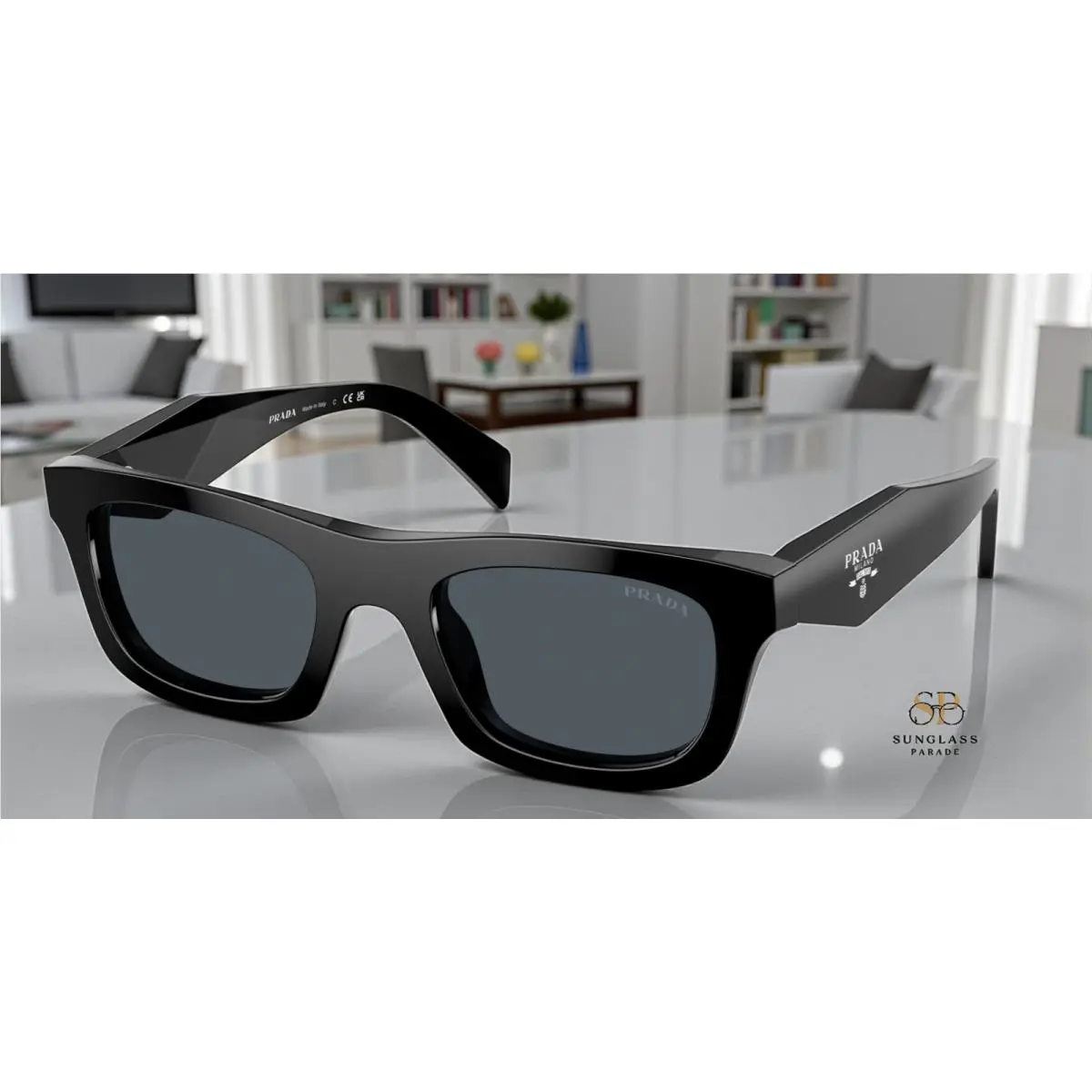 Prada PR C06S 16K70B Black Dark Grey 50 mm Women`s Sunglasses