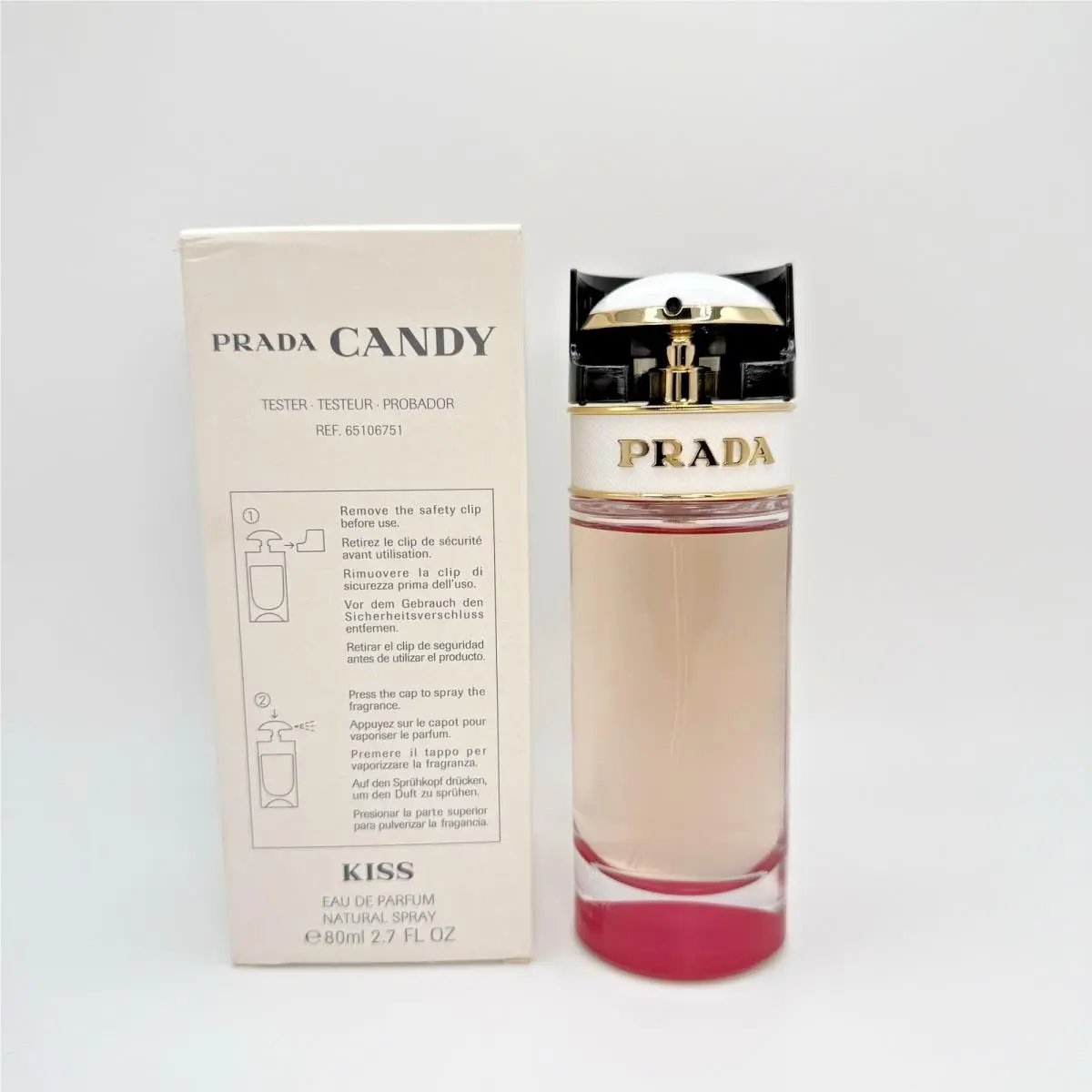 Prada Candy Kiss Eau de Parfum Spray Women 2.7 oz / 80 ml in White Box Spa