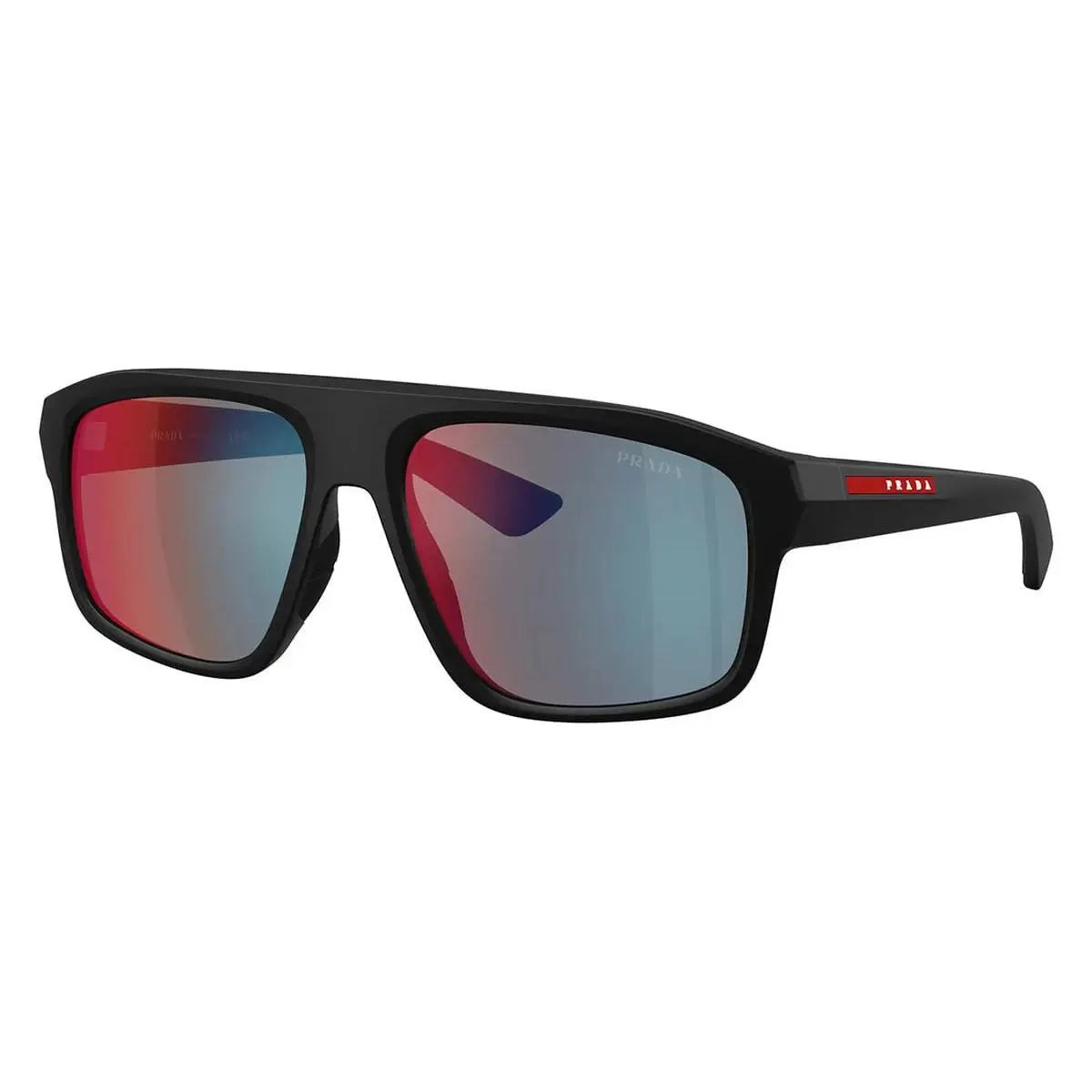 Prada Linea Rossa PS B02SF 1BO08F Matte Black-red 59mm Sunglasses /new/authentic