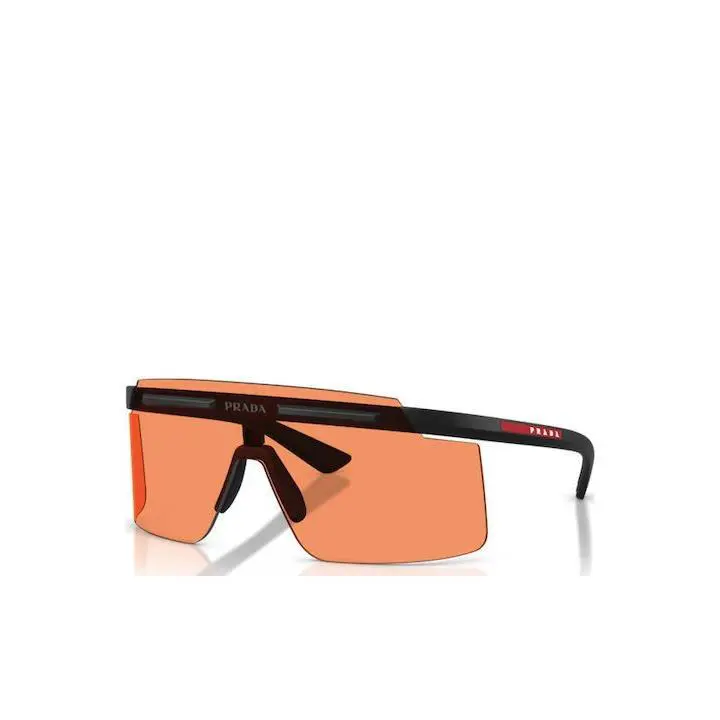 Prada Linea Rossa PS B06S 1BO90U Matte Black - Orange Sunglasses /new /authentic